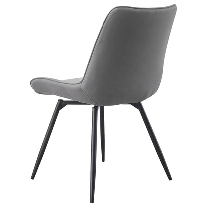 Tufted Swivel Dining Chairs (Set of 2) - Gray
