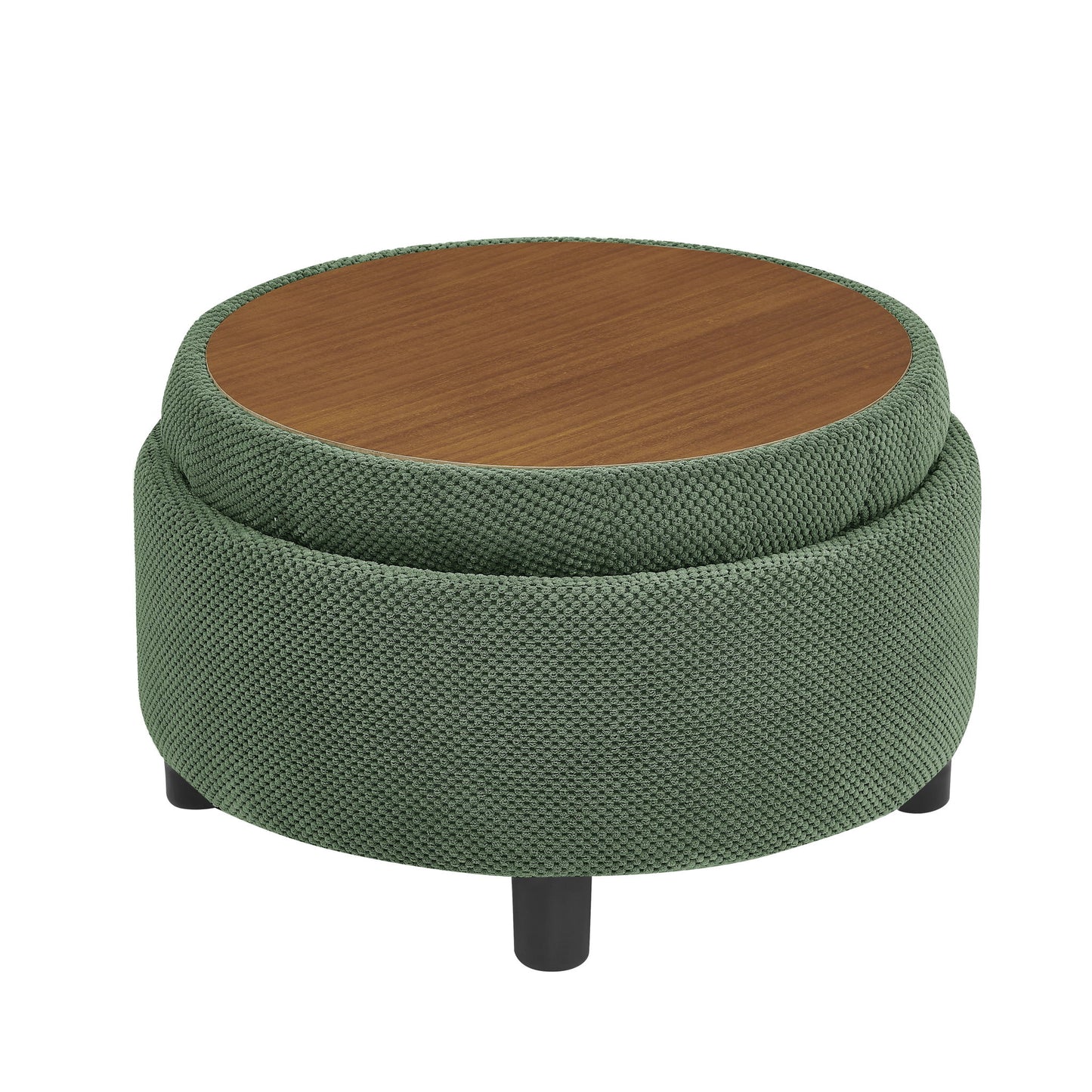 Storage Round Footstool Table Ottoman