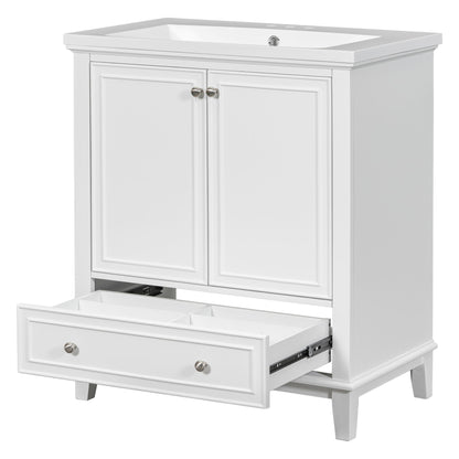 Modern Bathroom Vanity With Sink Combo, Multi Functional Cabinet With Doors And Drawer