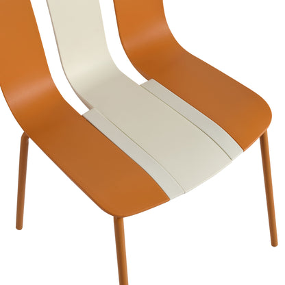 Modern Striped Blocking Single Chairs (Set of 4)
