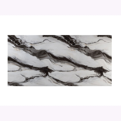 Stacey - Buffet With Storage Drawers And Marble Detailing - Black / Marble