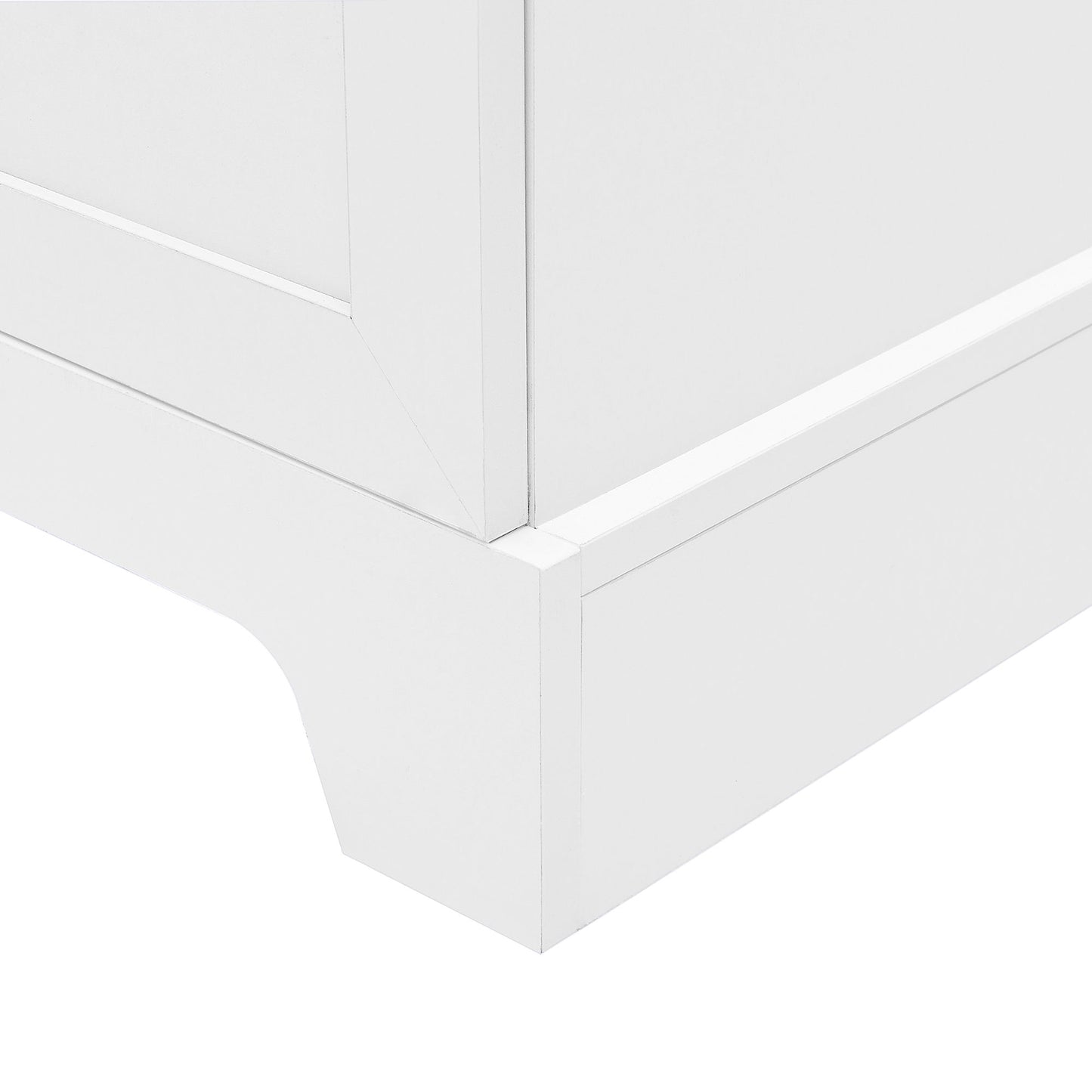 Storage Cabinet With Adjustable Shelves, 2 Doors, Rectangle Design For Bathroom