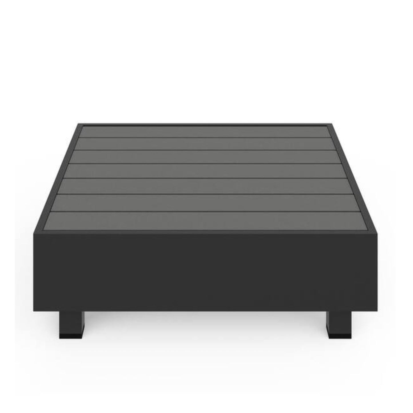 Patio Sectional Set With Modular Armless Chairs And Coffee Table - Gray