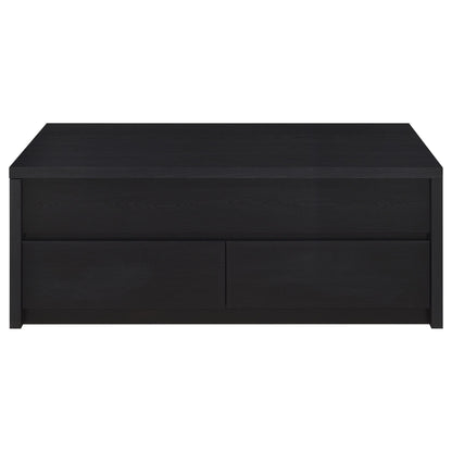 Canyon - Lift Top Table With Dual Drawers Storage Solution - Black