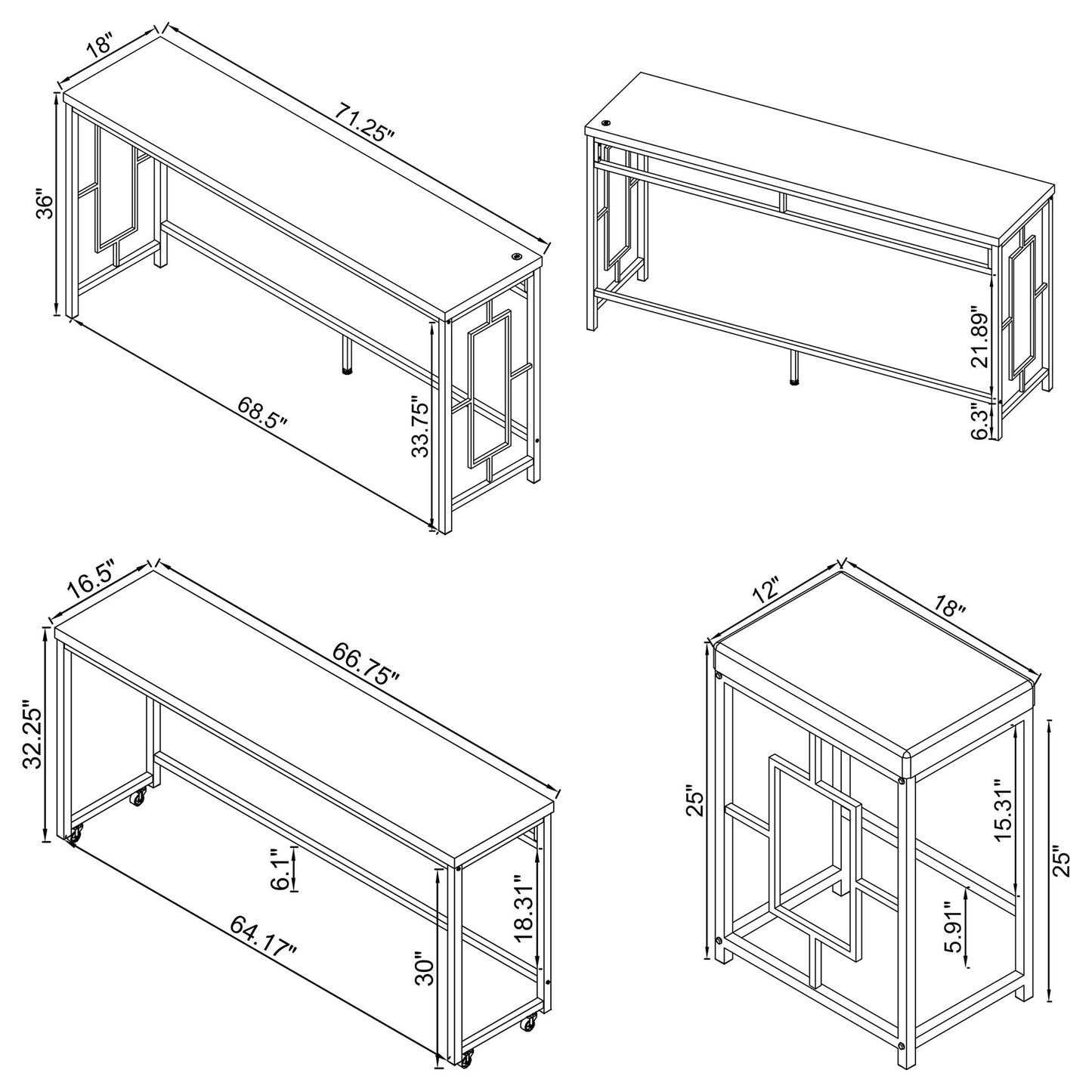 Laguna - Counter Height Dining Set