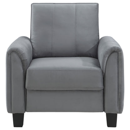 Dixon - Upholstered Rolled Arm Accent Chair - Gray