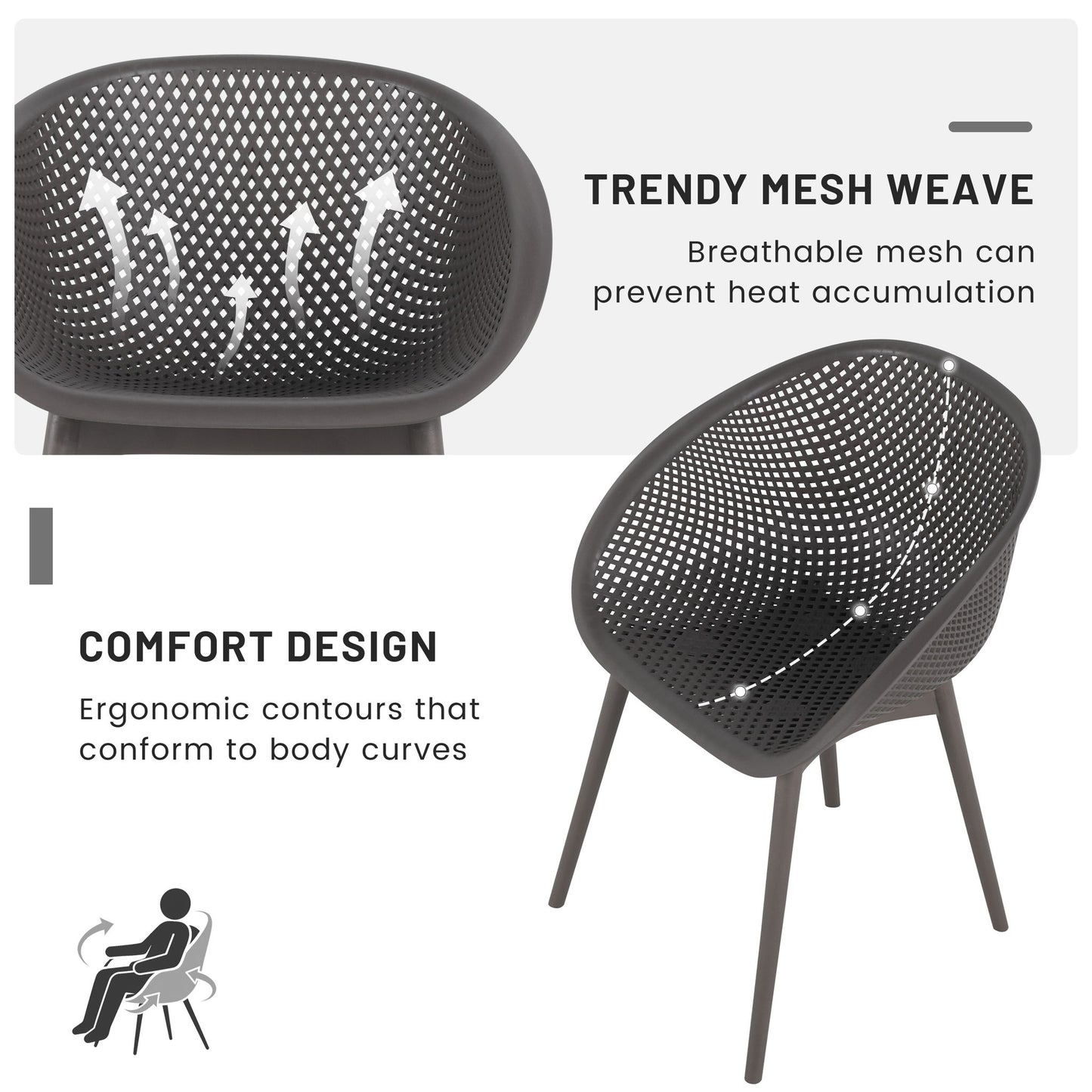 2 Pack Lounge Chair Set & Folding Square Table