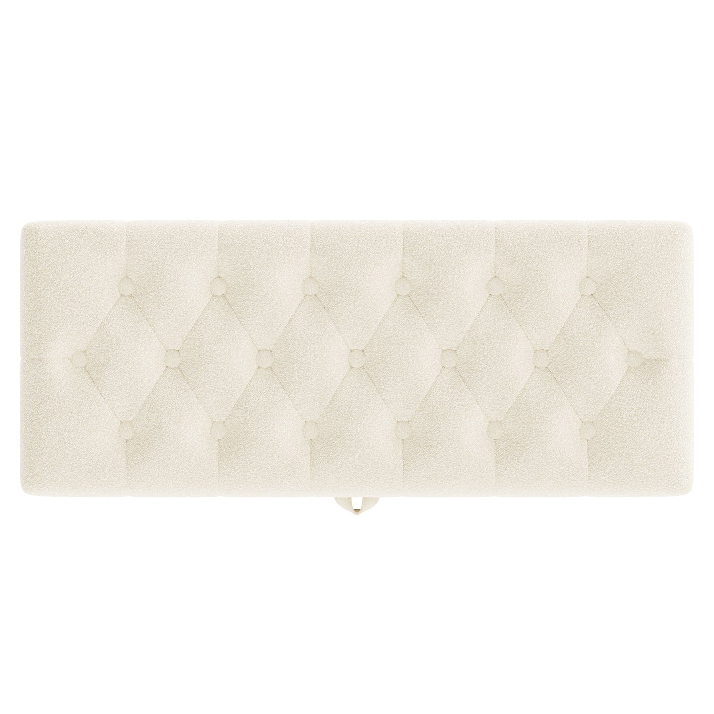 Modern Tufted Storage Ottoman Bench With Metal Legs