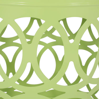 Outdoor Metal Large End Table, Modern Design