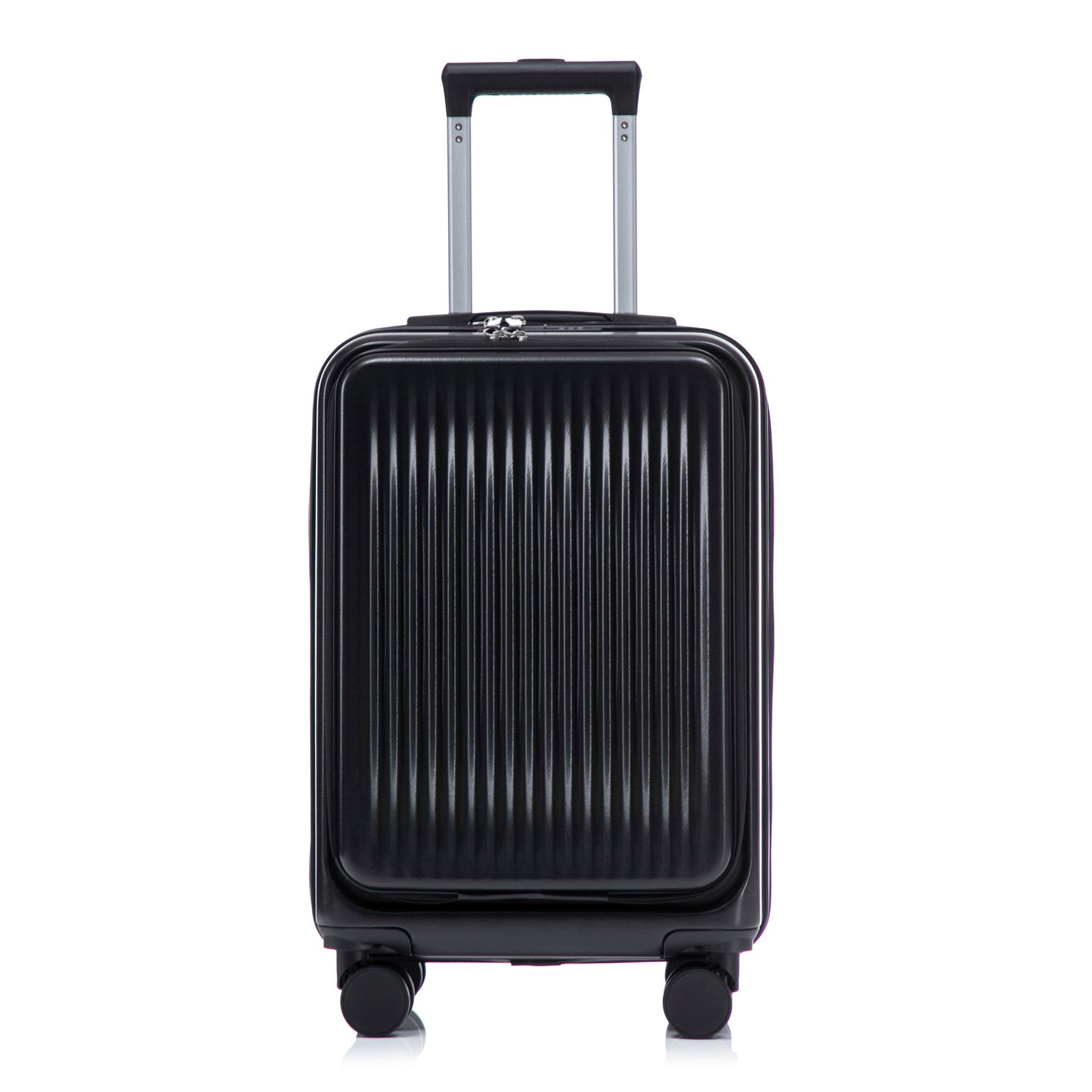 Luggage Set With Cosmetic Case, Combination Lock, Front Opening Design