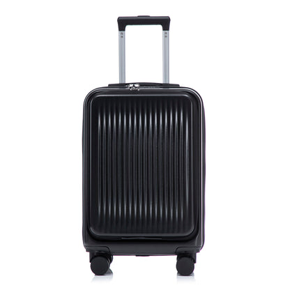 Luggage Set With Cosmetic Case, Combination Lock, Front Opening Design
