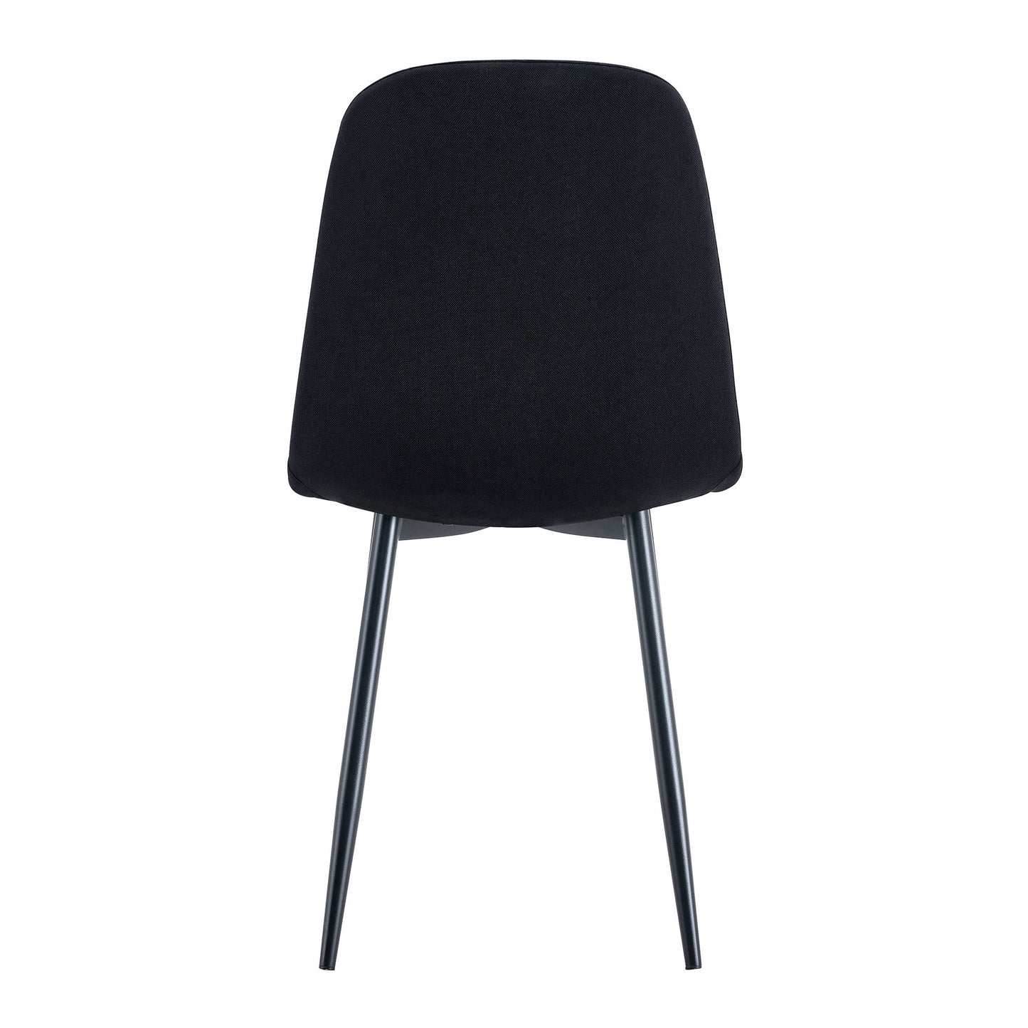 Modern Medieval Style Cushioned Side Chairs Set With Metal Legs For Kitchens