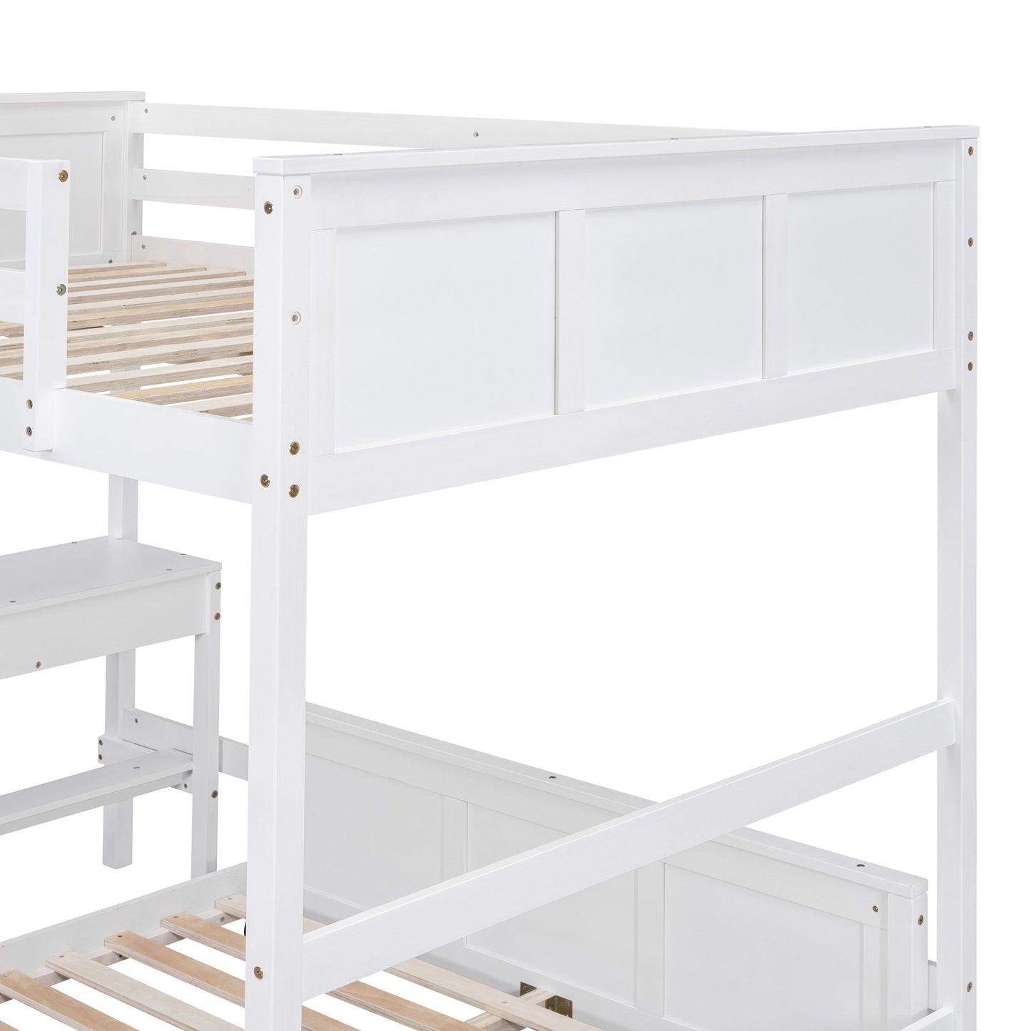 Full Over Full Bunk Bed With Desk