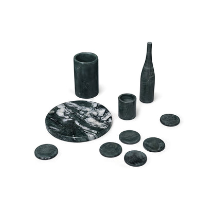 10 Pieces Luxury Natural Marble Dining Room Accessories Set
