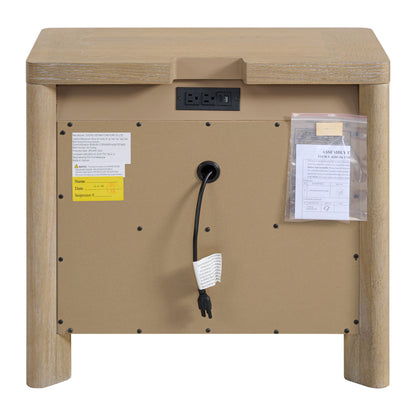 3 Drawer Nightstand - Tan