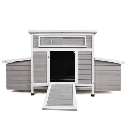 Large Chicken Coop Outdoor Hen House With Dual Nesting Boxes