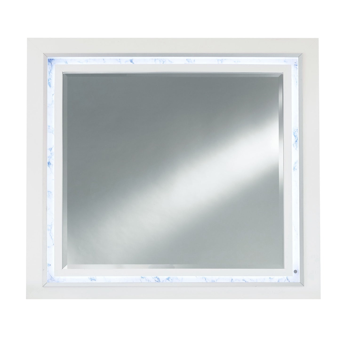 Skye - Marble Mirror - White