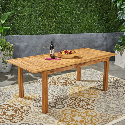 Outdoor Expandable Dining Table With Square Legs