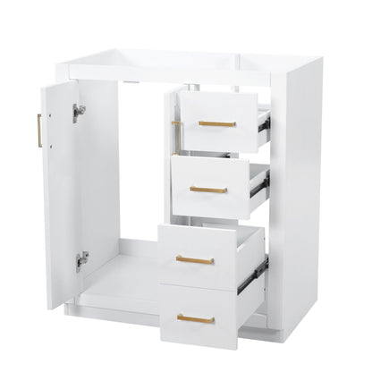 Retro Style Bathroom Vanity With 3 Drawers & Soft-Closing Doors