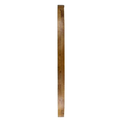 Oval Wall Mirror With Wood Frame, Farmhouse Wood Mirror For Bathroom Entryway Console Lean Against Wall - Brown