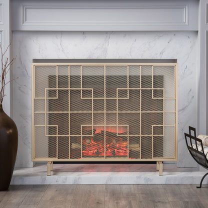 Dorothy - Modern Single Panel Iron Fire Screen