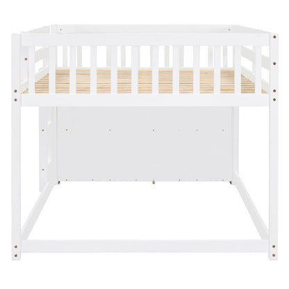 Bunk Bed With 4 Drawers And 3 Shelves
