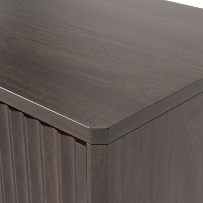 Tilt Out Trash Can Cabinet With Wave Textured Drawer & Pull Out Bin