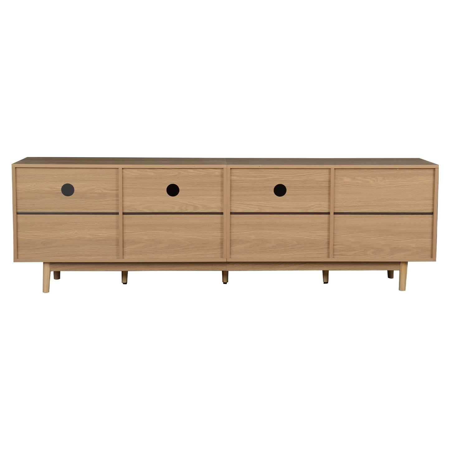 TV Stand With Doors - Natural