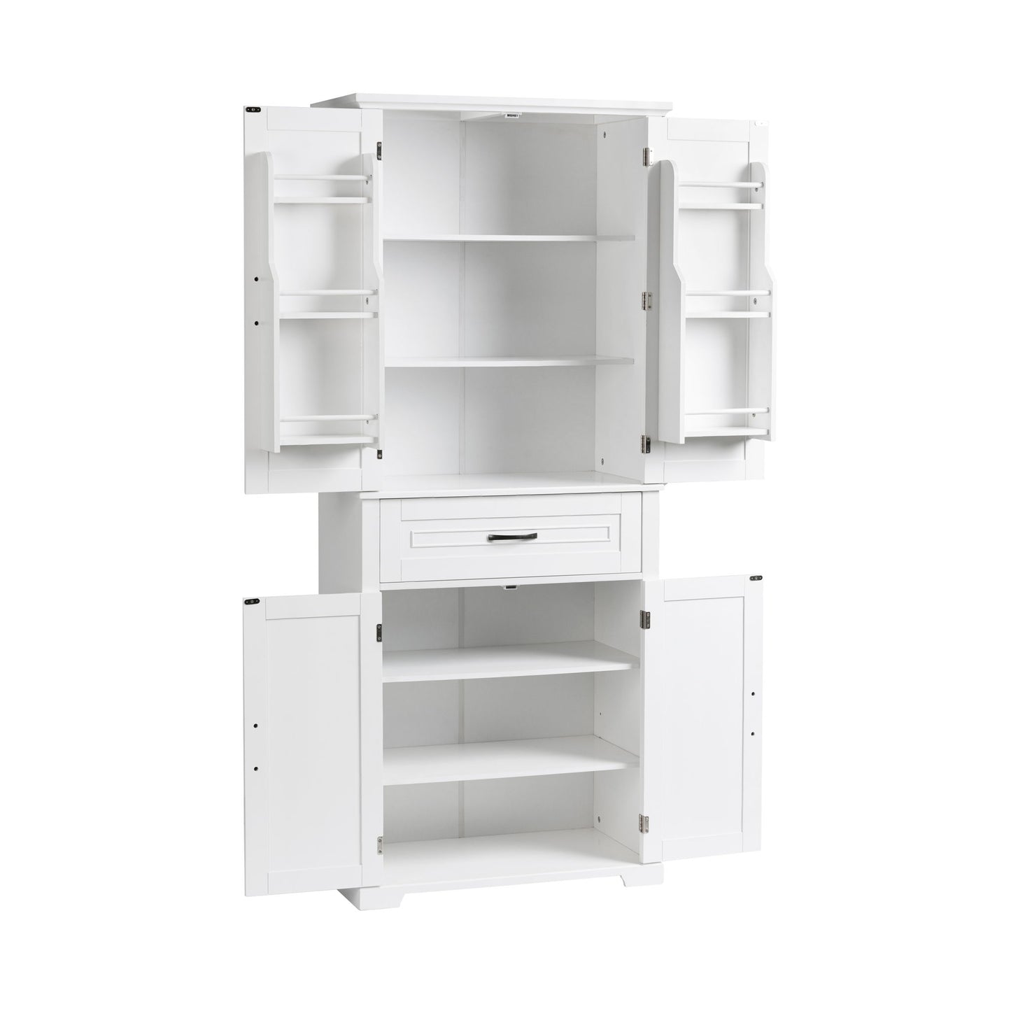 Bathroom Storage Cabinet With Doors And Drawer, Adjustable Shelf