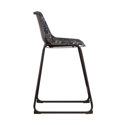 Claire - Canvas Upholstered Counter Chair (Set of 2) - Blue
