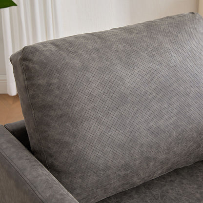 Modern Upholstered Square Swivel Accent Chair With 360 Degree Rotation