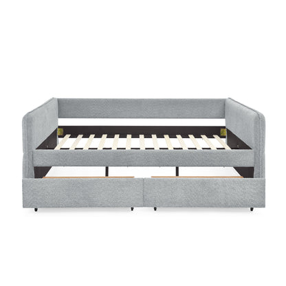 Upholstered Daybed & 2 Drawers