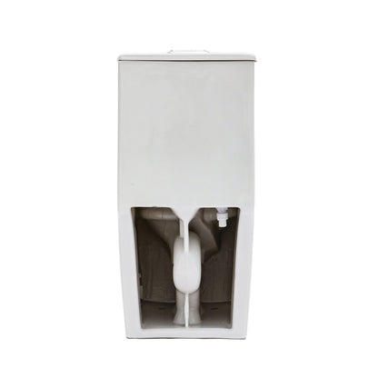 1 Piece Toilet For Bathroom, Dual Flush 1.24 / 1.6 Gpf, Soft Closing Seat - White