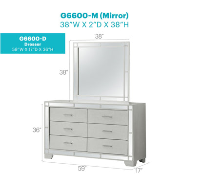 Madison - Dresser - Silver Champagne