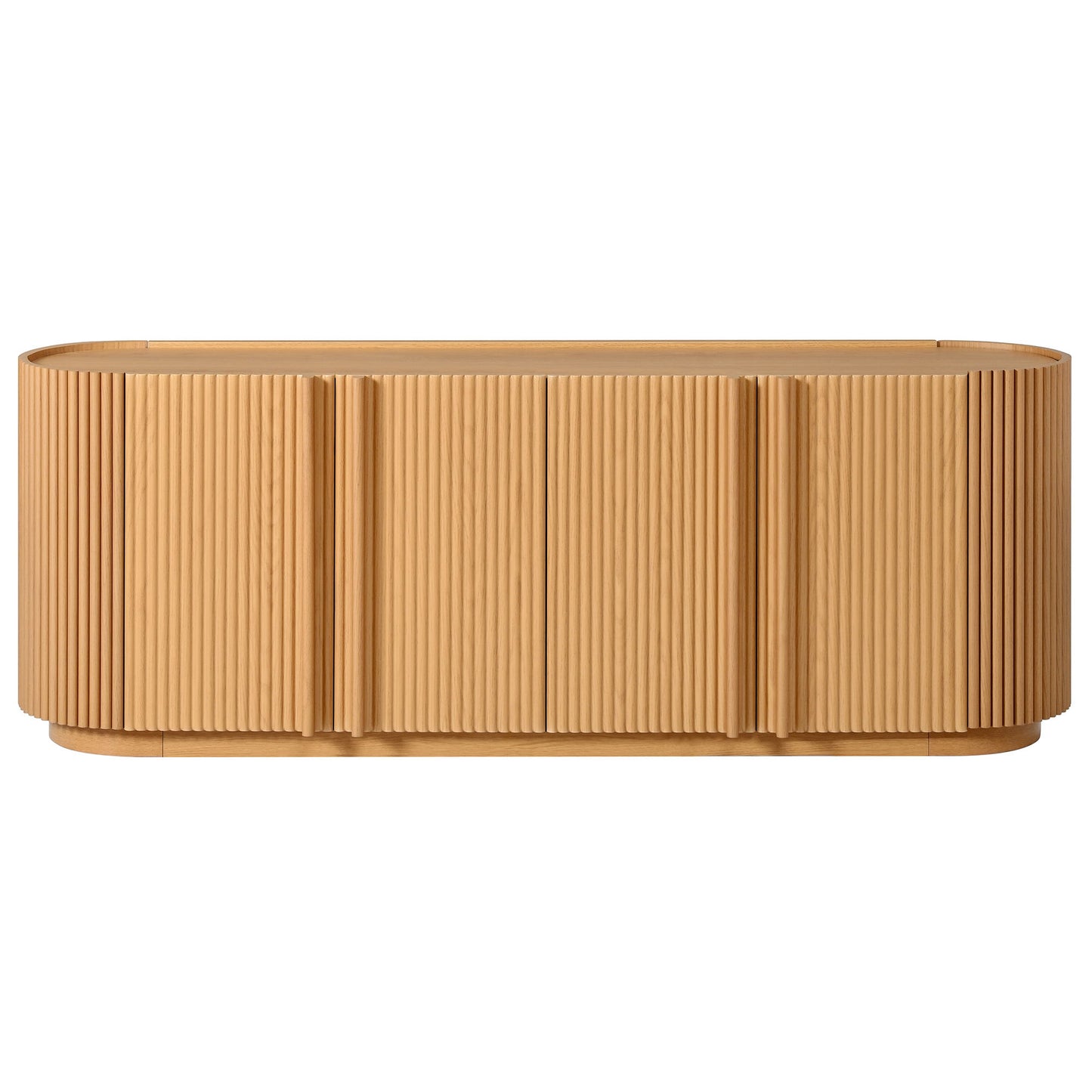 TV Stand With Fluted Tambour Style Door