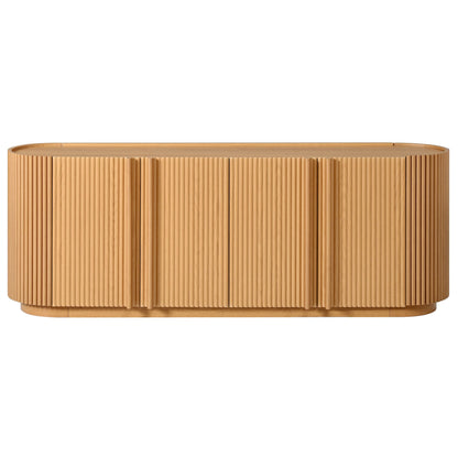 TV Stand With Fluted Tambour Style Door