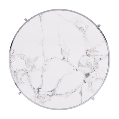 Elegant Round Table With Sintered Stone Top & Sturdy Metal Frame