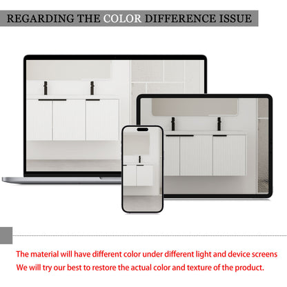 Contemporary Wall Mounted Bathroom Vanity With Resin Double Sink