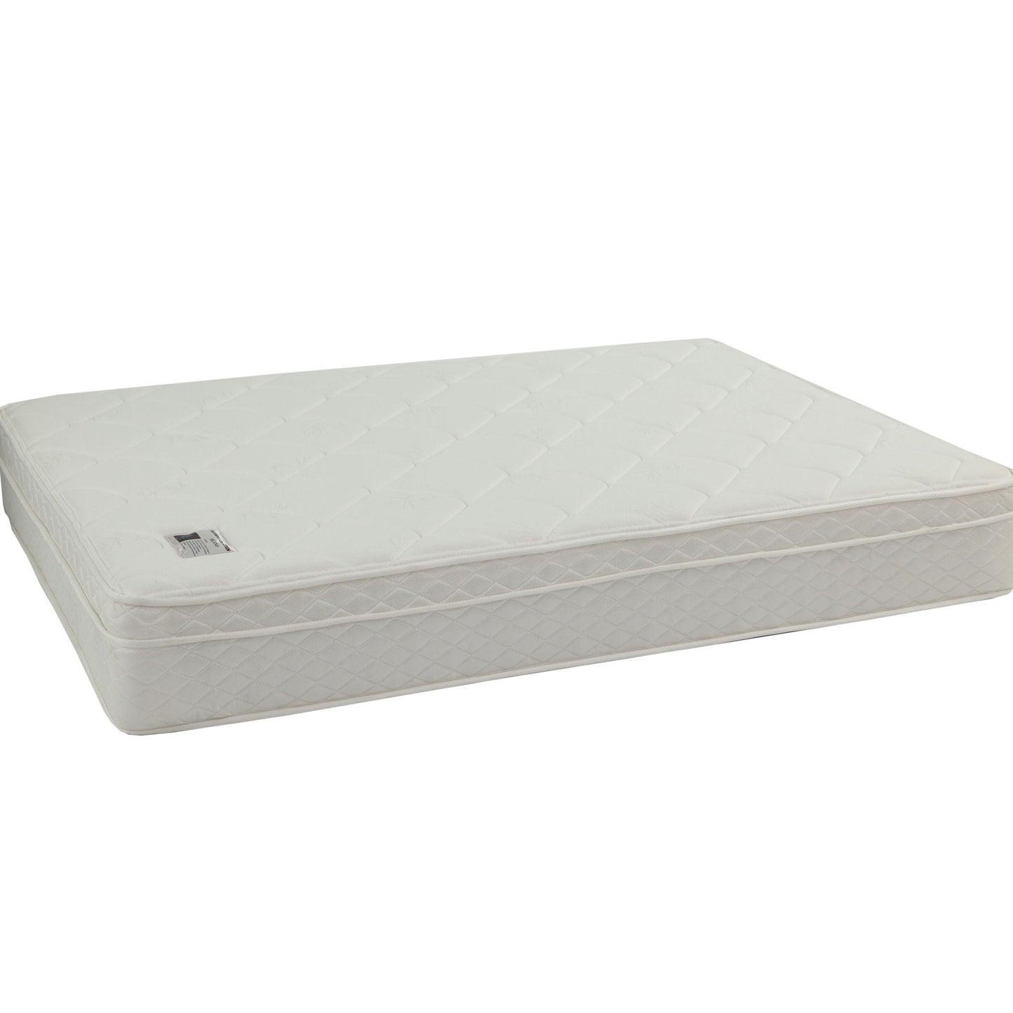 9" Size Bed Mattress With Bonnell Coil Inner Spring And 2.5" Euro Top Foam + Spring Material - White - Full