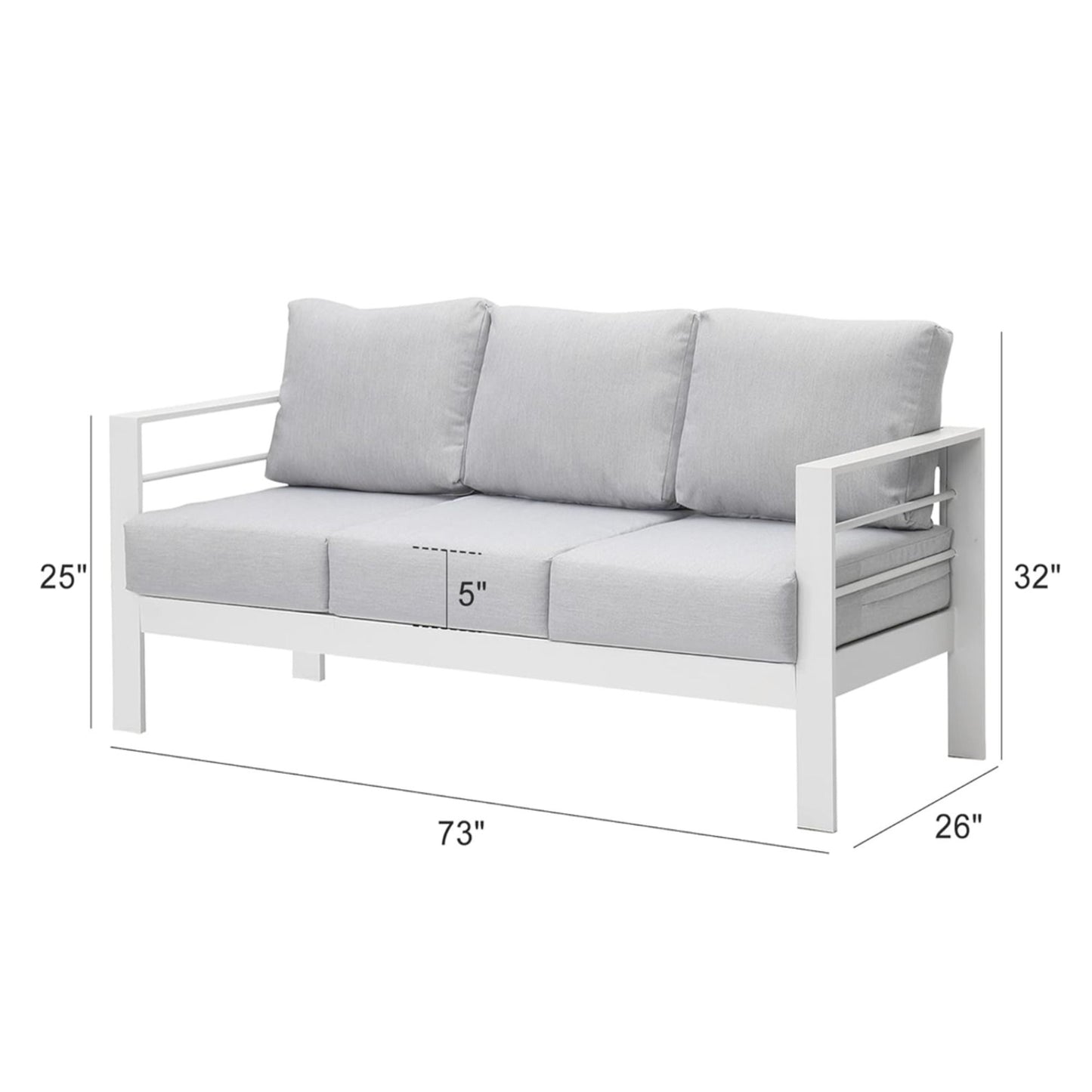 Outdoor Patio Set With All-Weather Thick Cushions