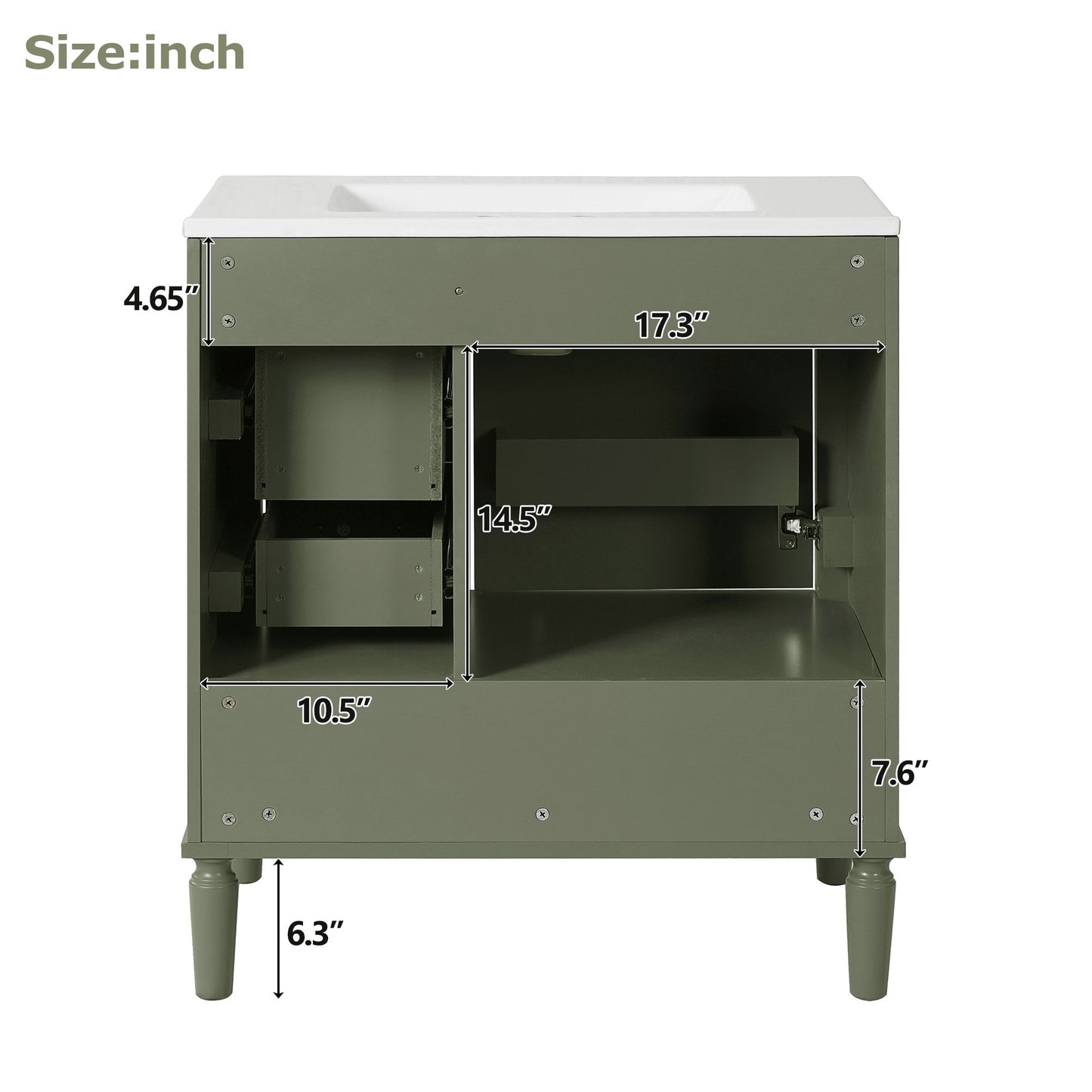 Traditional Bathroom Vanity Set With Soft Close Doors