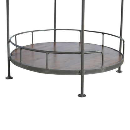 Round Butler Tray Table - Chestnut