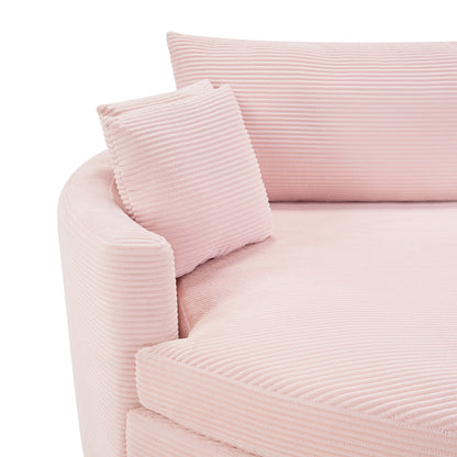 Oversized Double Chaise Lounge Sofa With USB Ports
