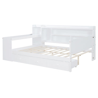 Daybed With 3 Drawers USB Ports And Desk