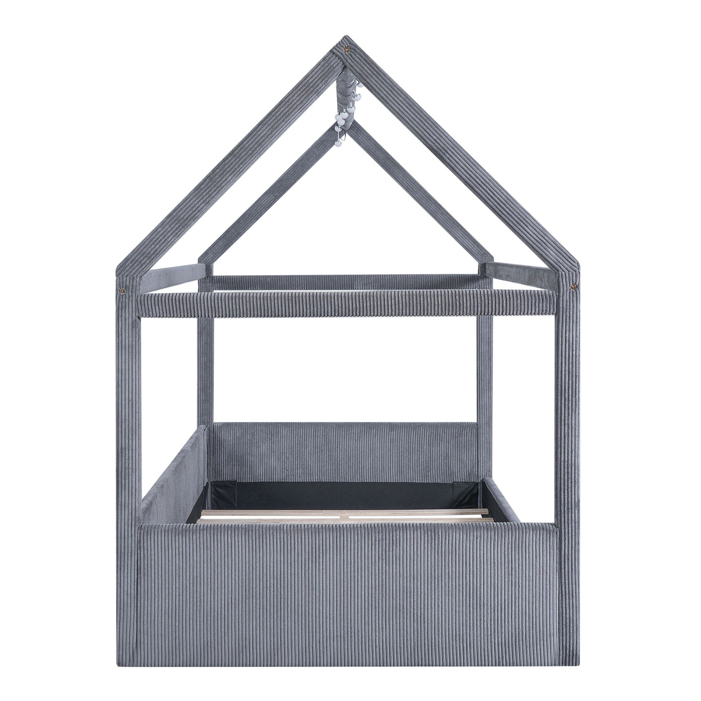 Upholstered House Style Daybed With LED Light Strips