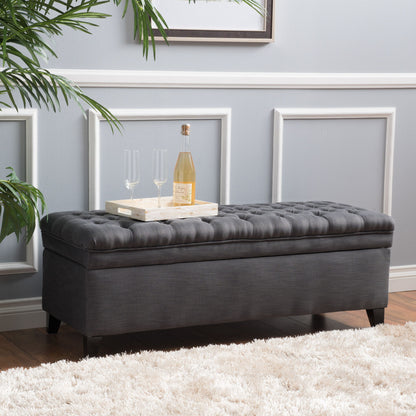 Juliana - Storage Ottoman With Birch Legs