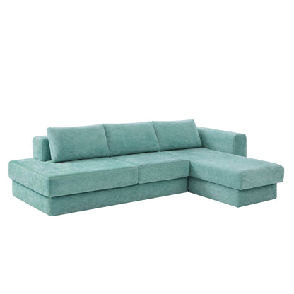 L-Shaped Modular Sofa With Double Layer Cushion