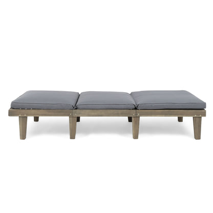 Ariana - Wood Chaise Lounge With Cushion