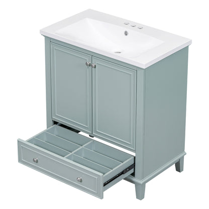 Modern Bathroom Vanity With Sink Combo, Multi Functional Cabinet With Doors And Drawer