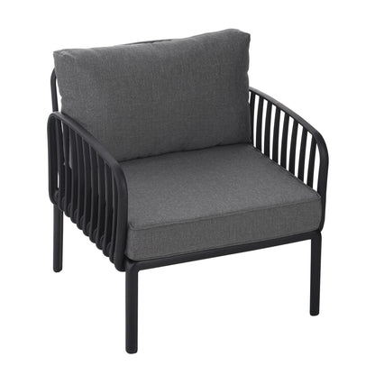 Outdoor Patio Club Chair, Waterproof Thick Cushion Deep Seating